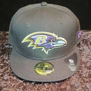 New Era Baltimore Ravens Dark Gray Fitted Cap